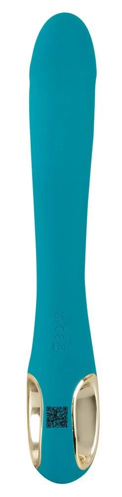 Rabbit vibrator Thrust 10 functions – rechargeable, thrusting, turquoise | Sweet Smile