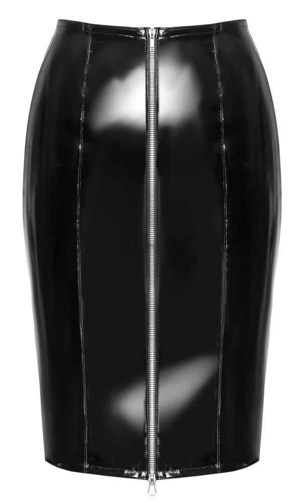 Vestido – wetlook, com fecho, preto 28517761031 | Black Level