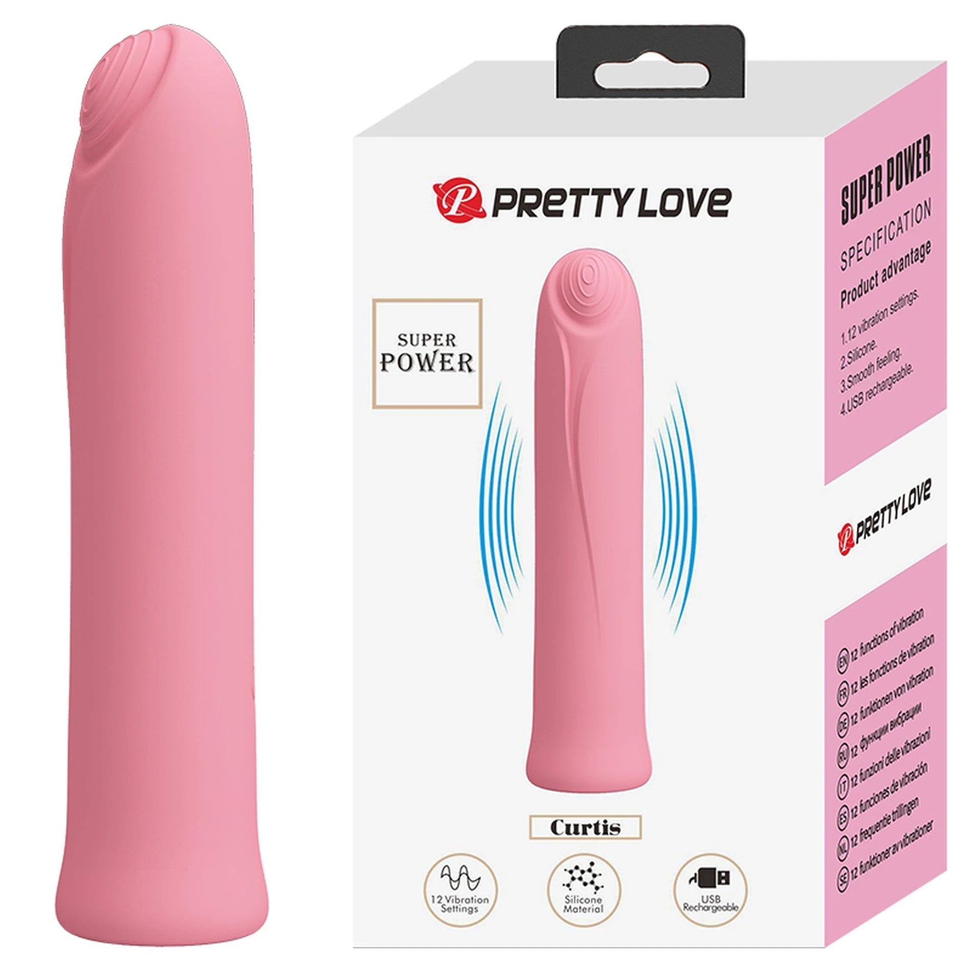 PRETTY LOVE - Curtis, 12 fonctions de vibration Fonction mémoire