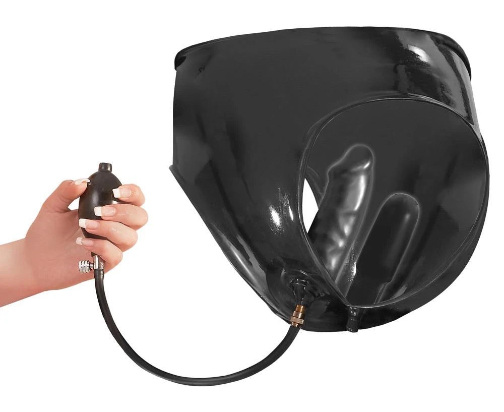 Strap-on – aufblasbar, schwarz | Late X