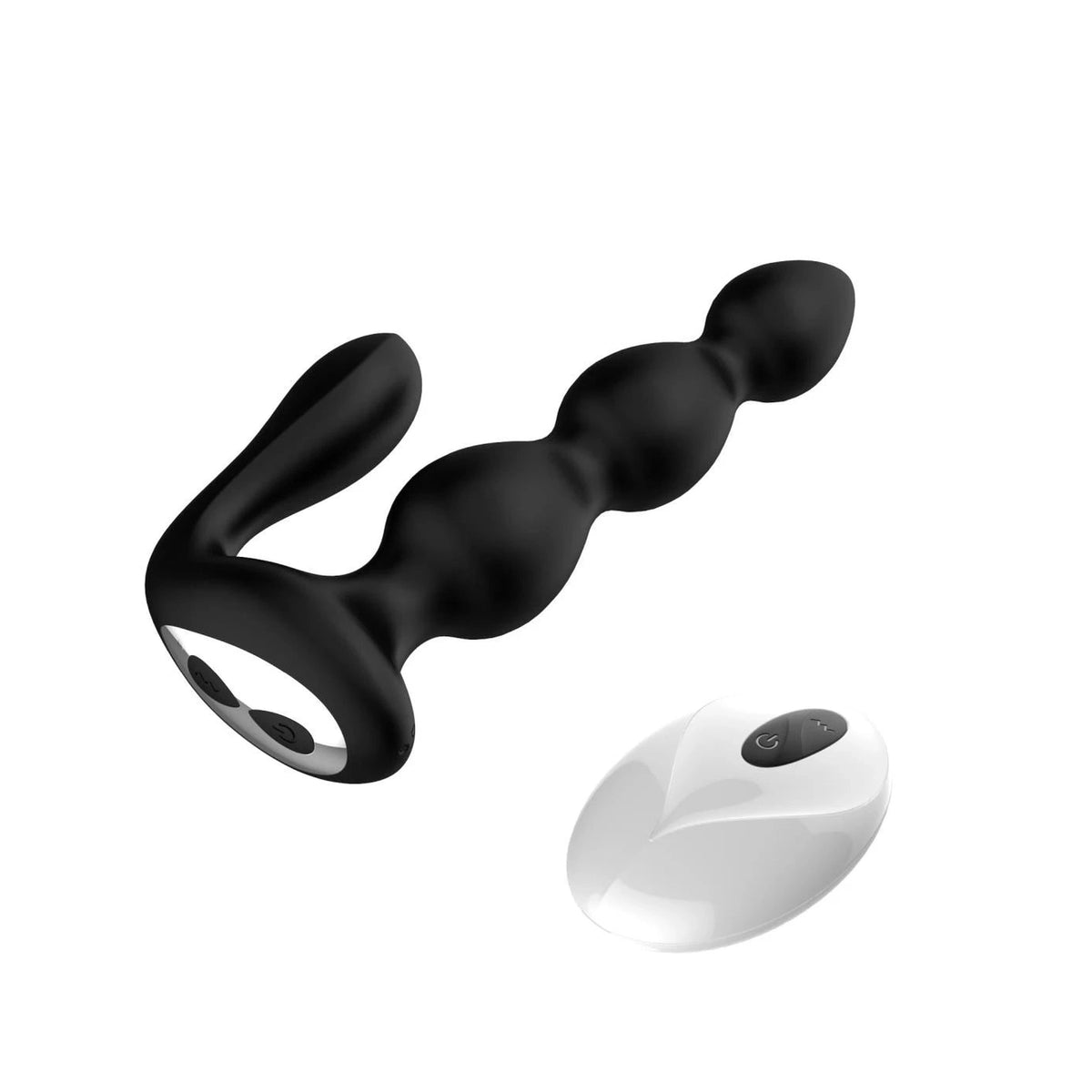 Plug anal RemoteSilicone AnalBeads – vibratório, com controlo remoto, preto | Favorites