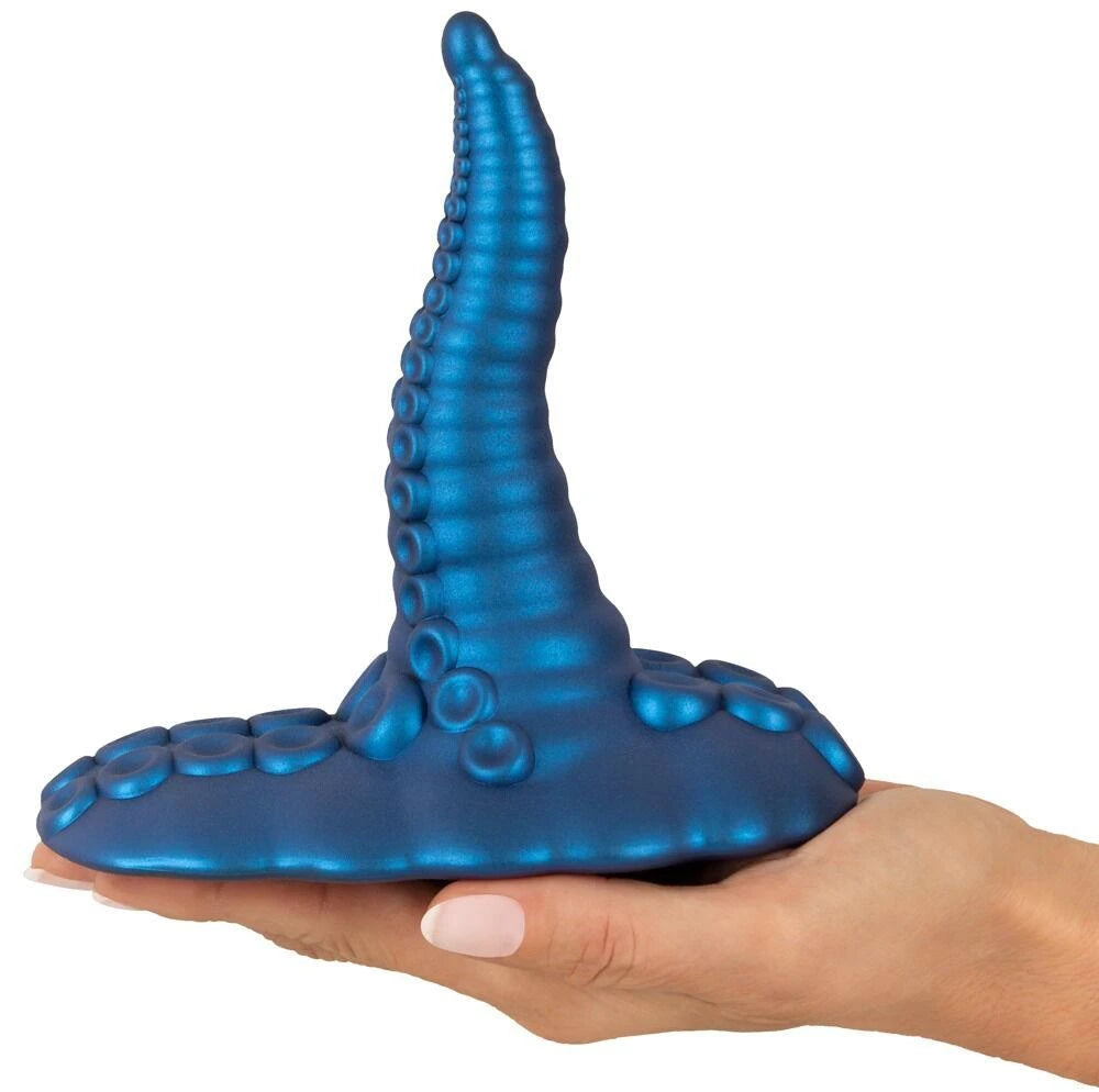 Realistic vibrator Tentacle Pad 10 functions – remote control, with suction cup, blue | Beasty Cocks
