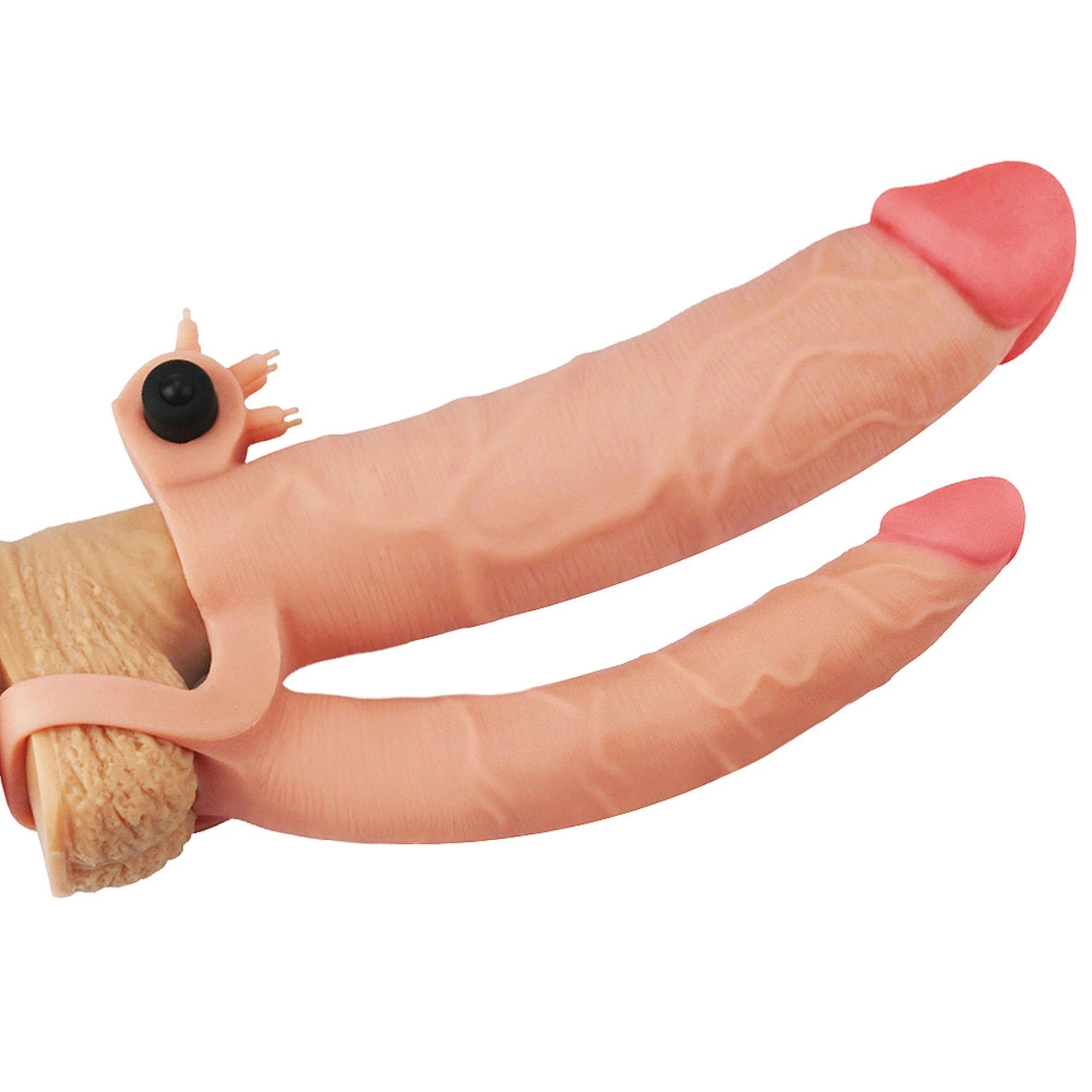 Ajouter 3"" Pleasure X Tender Gaine Double Pénis Vibrante