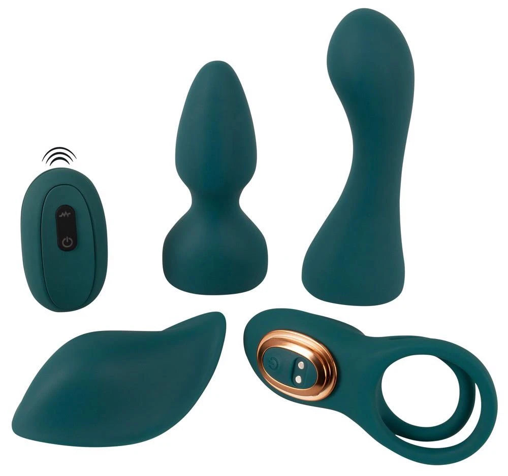 Mini vibratore Attachments 10 funzioni – con telecomando, verde | Couples Choice