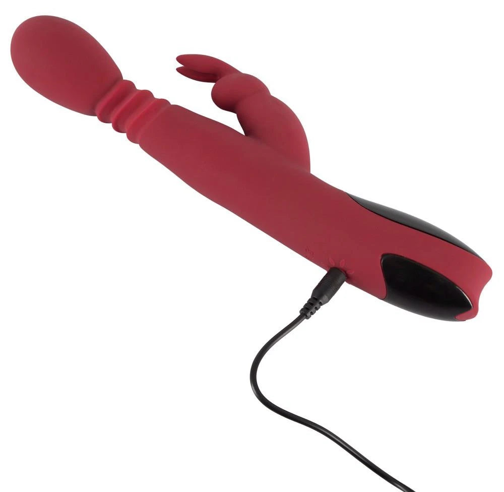 Rabbit vibrator 10 functions – rechargeable, red