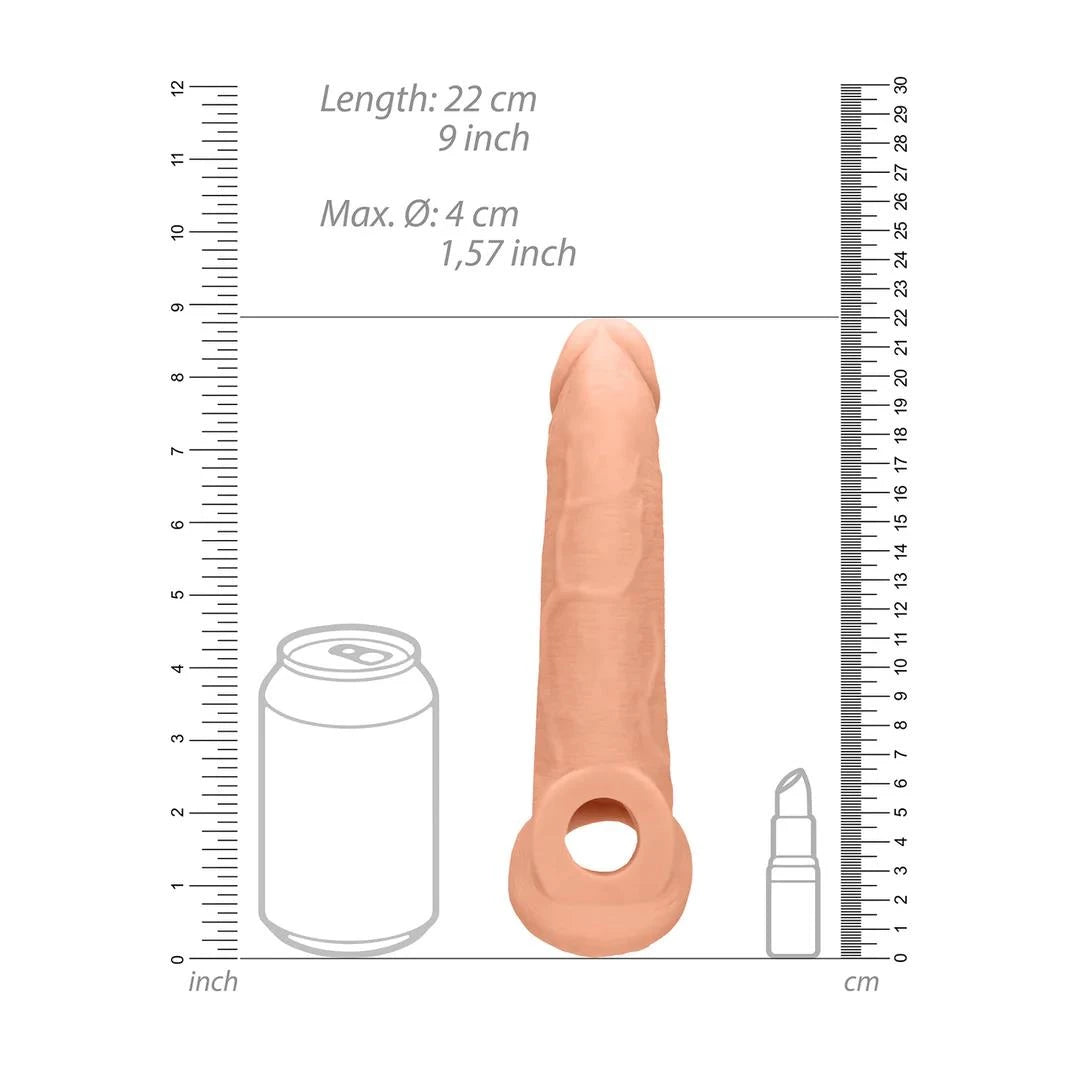 Funda para el pene Sheath 19.8 cm – con calor, nude | RealRock