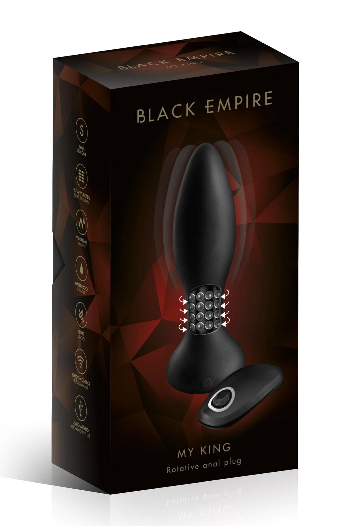 Anál dugó VIB Myking T3 – vibrációs, újratölthető, fekete | Black Empire