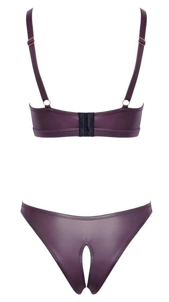 Completino – wetlook, aperto, viola | Cottelli LINGERIE