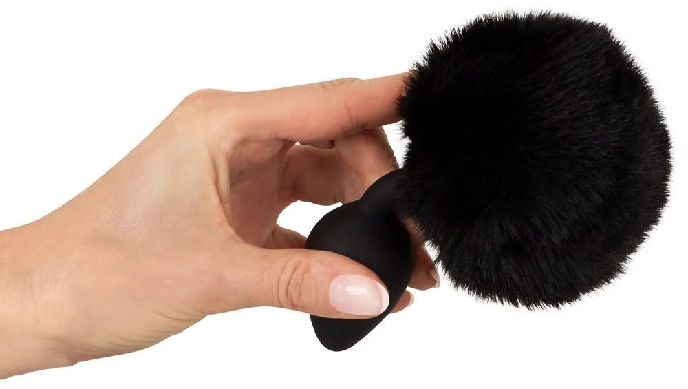 Plug anale fluffy tail 14.2 cm – nero