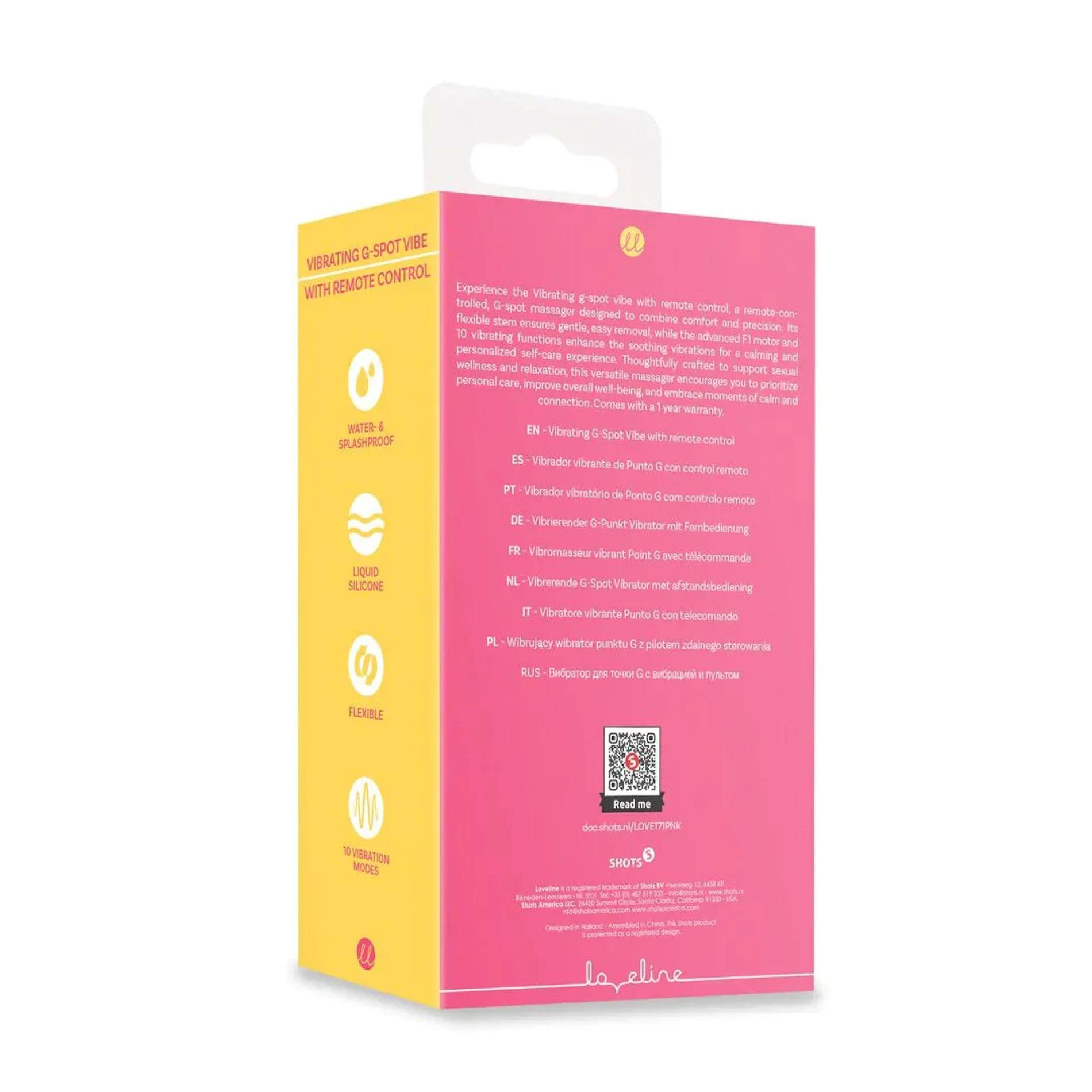 Vibrating G-Spot Vibe with Remote Control - Pink