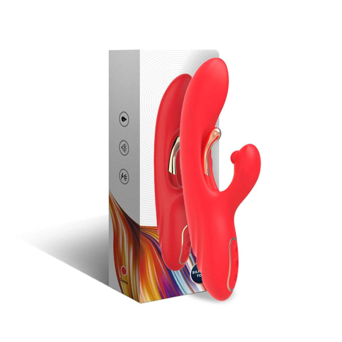 Rabbit vibrátor Nirvana point 9 funkció – újratölthető, piros | Favorites