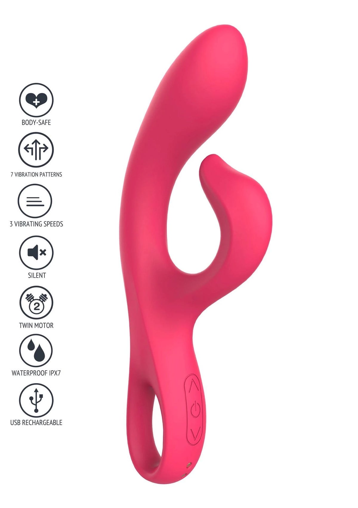 Vibratore punto G Endless 10 funzioni – ricaricabile, fucsia | XOCOON
