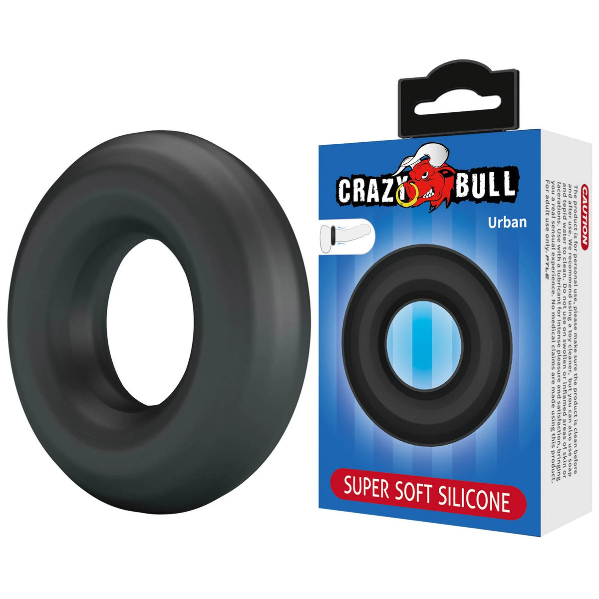 Anello fallico Urban – nero | Crazy Bull