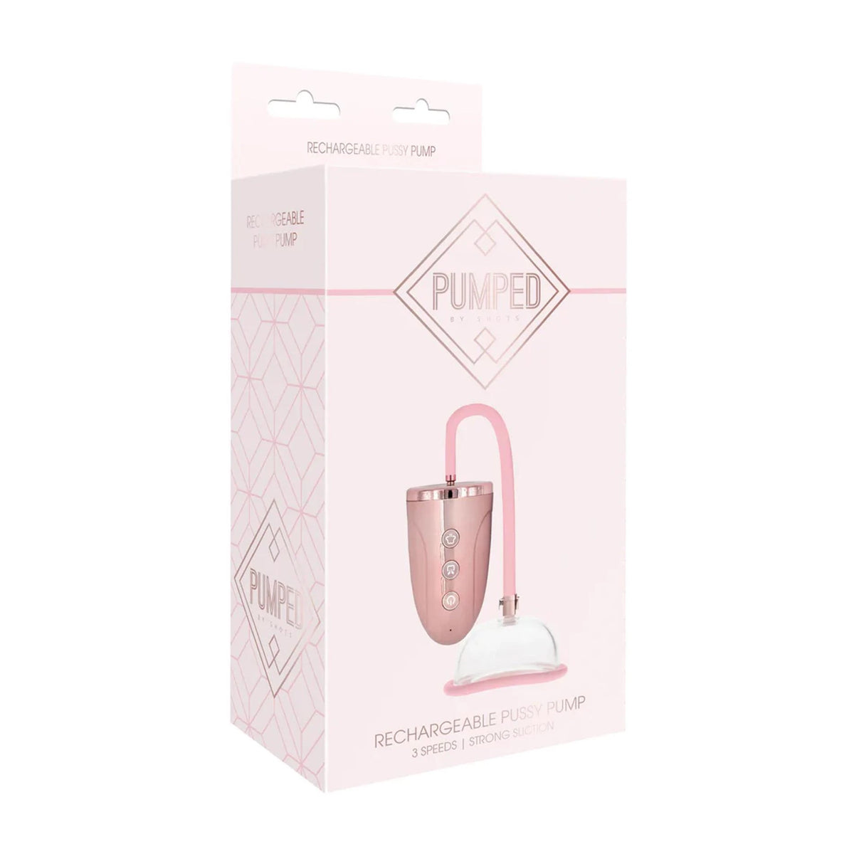 Pompa per il pene – ricaricabile, rosa | Pumped