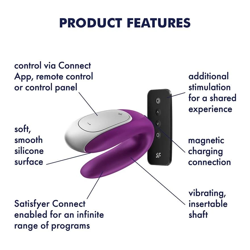 Vibratore speciale – controllo da app, ricaricabile, viola | Satisfyer