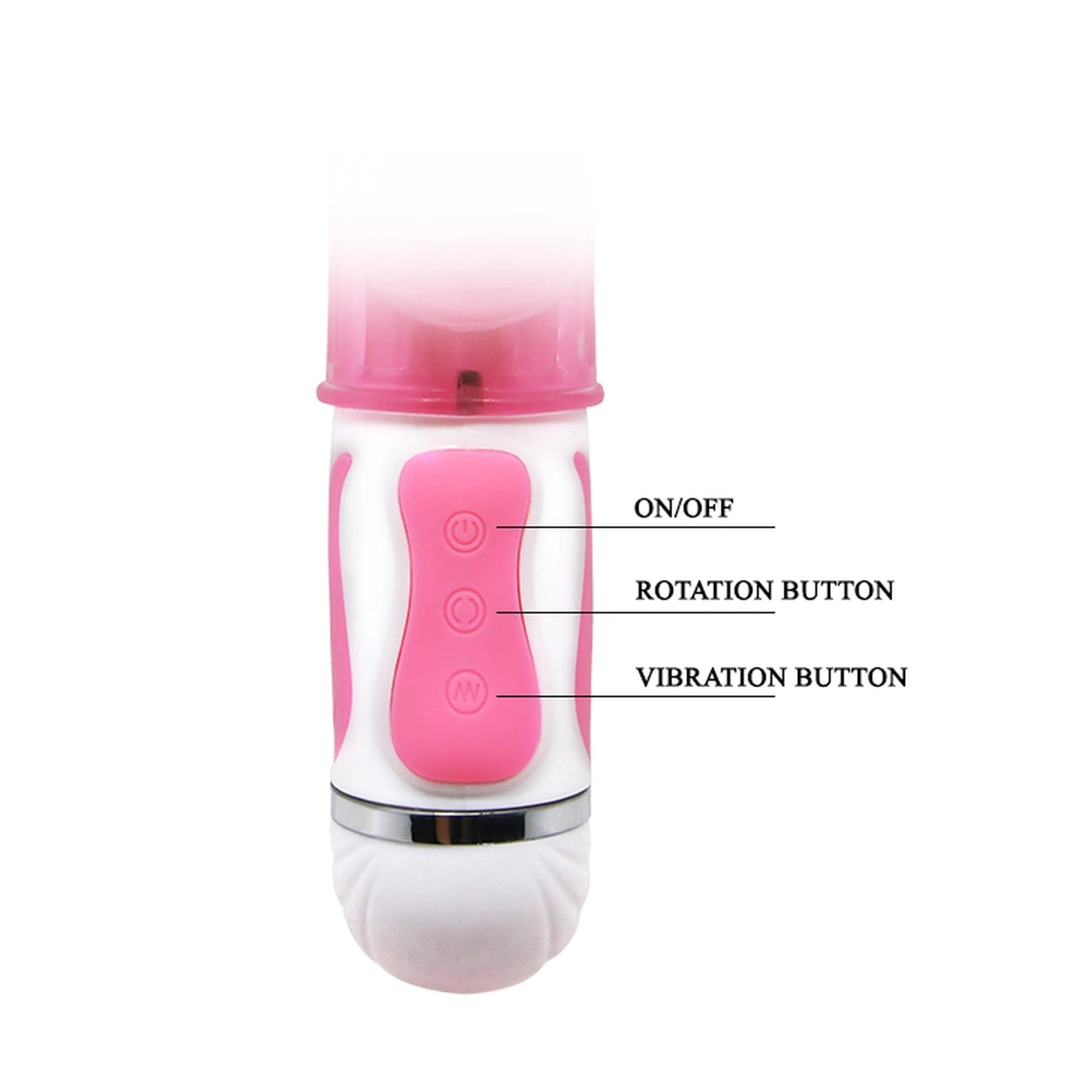 BAILE- Fasination Vibrator Rose, 12 fonctions de vibration, 4 fonctions de rotation
