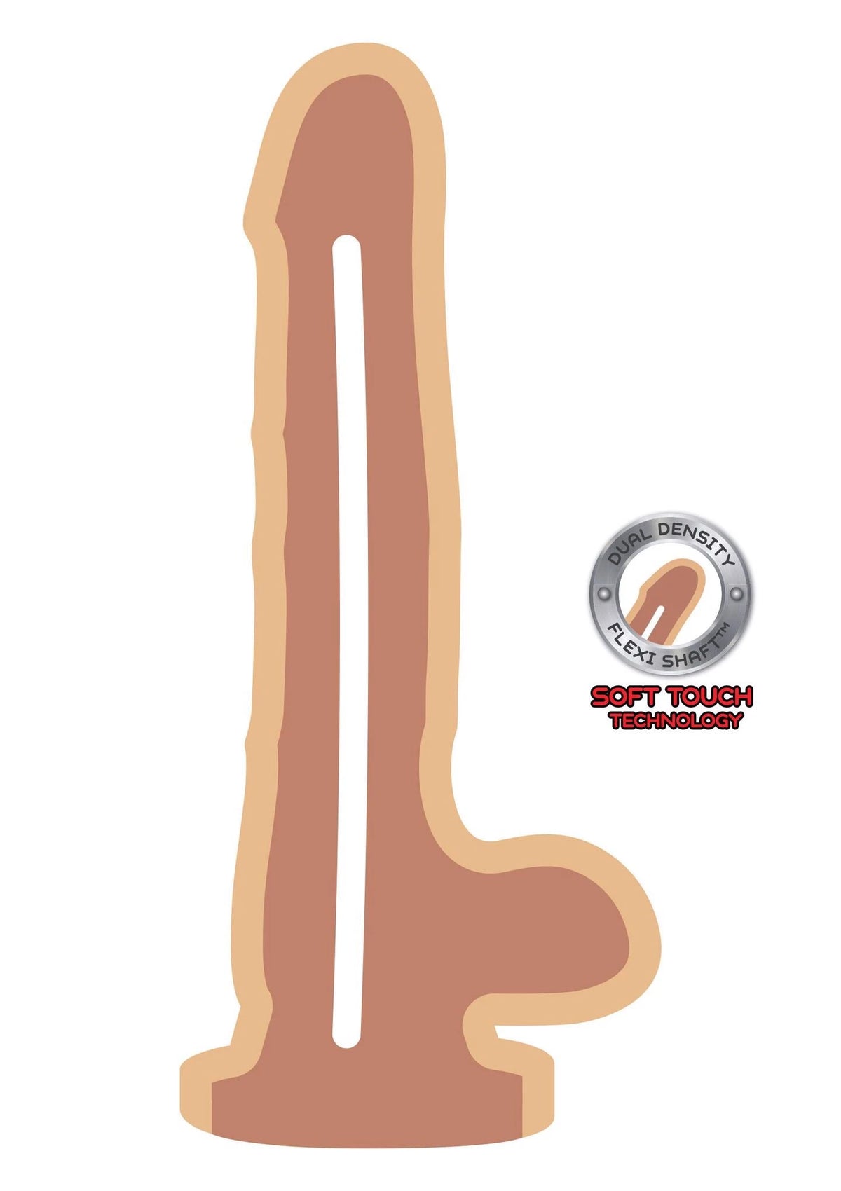 Dildo realistico Density tone – con ventosa, doppio, nude 30-10175-X-SKIN | ToyJoy