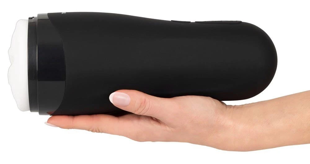 Masturbator 3 functions – rechargeable, black 26 cm | Rebel
