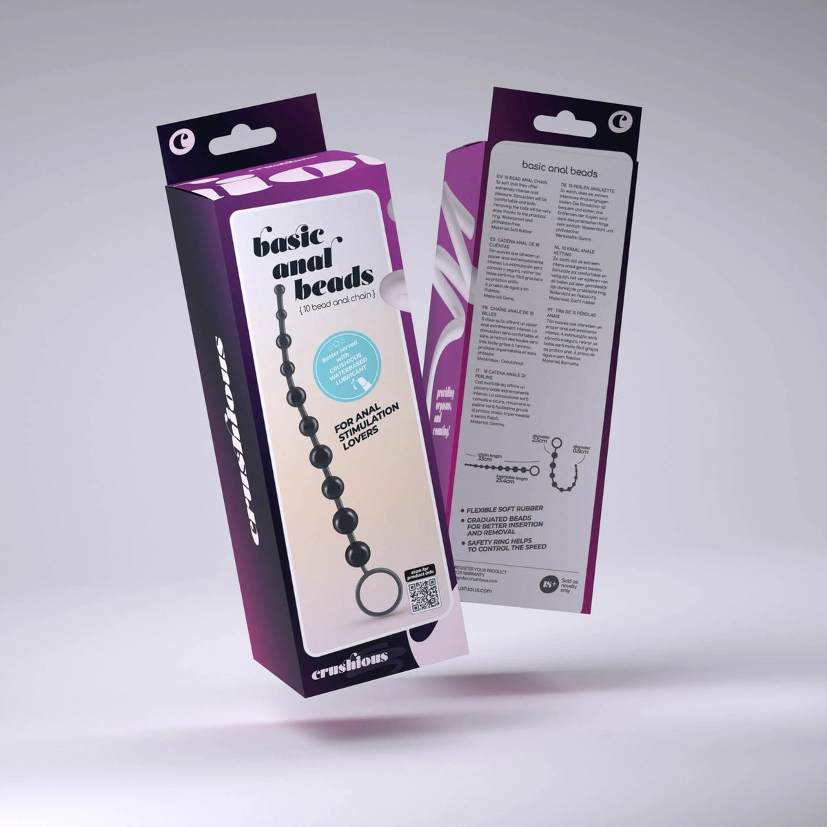 Palline anali Chain 25.4 cm – nera | Crushious