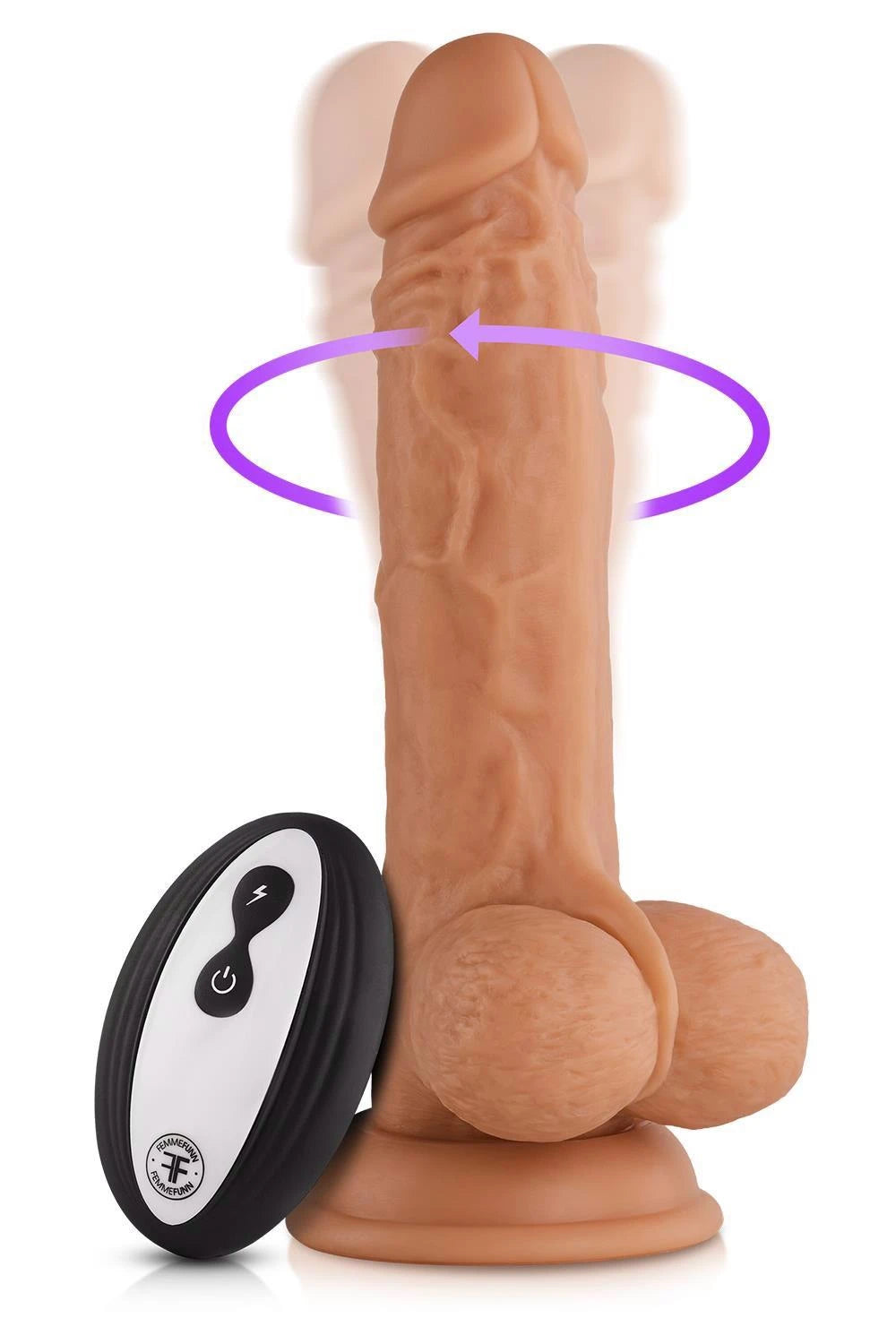 Realistischer Vibrator Turbo Baller 8 Funktionen – mit Fernbedienung, wiederaufladbar | FemmeFunn
