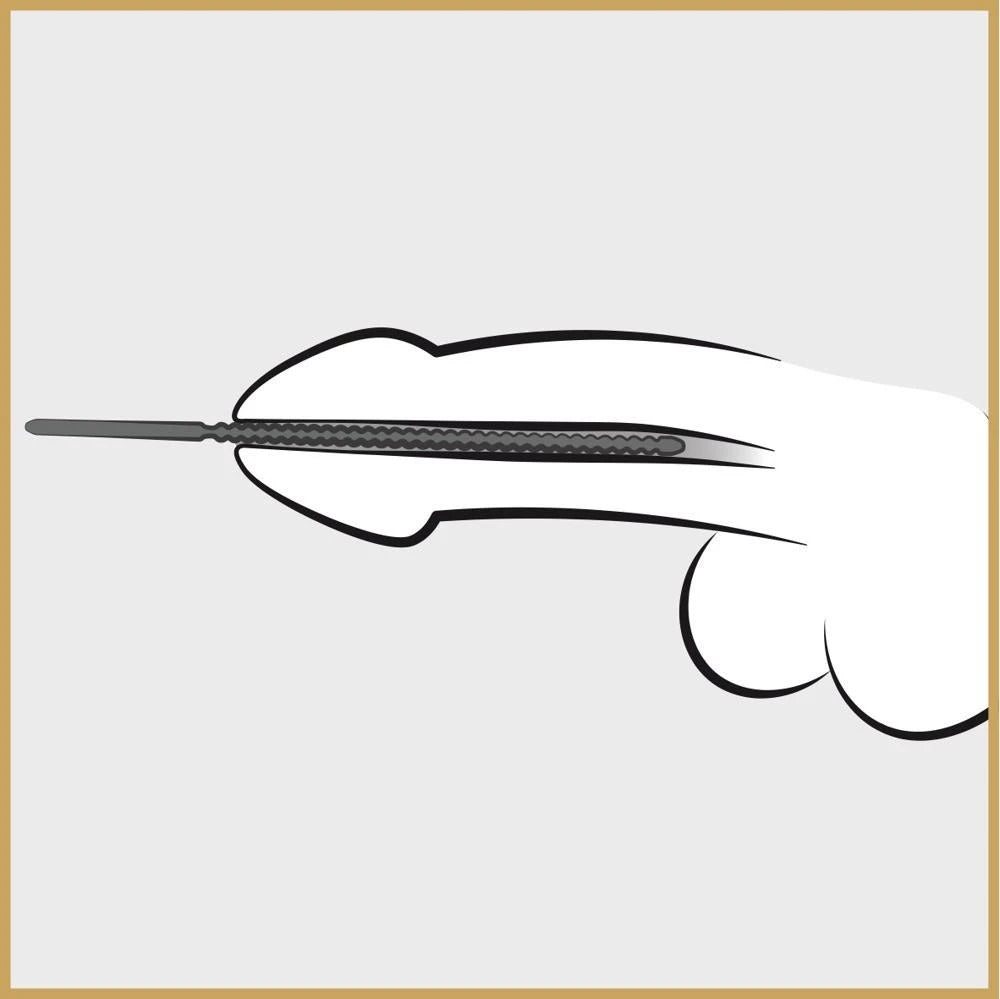 Dispositivo di castità Dip Stick Ripped – argento | Penisplug