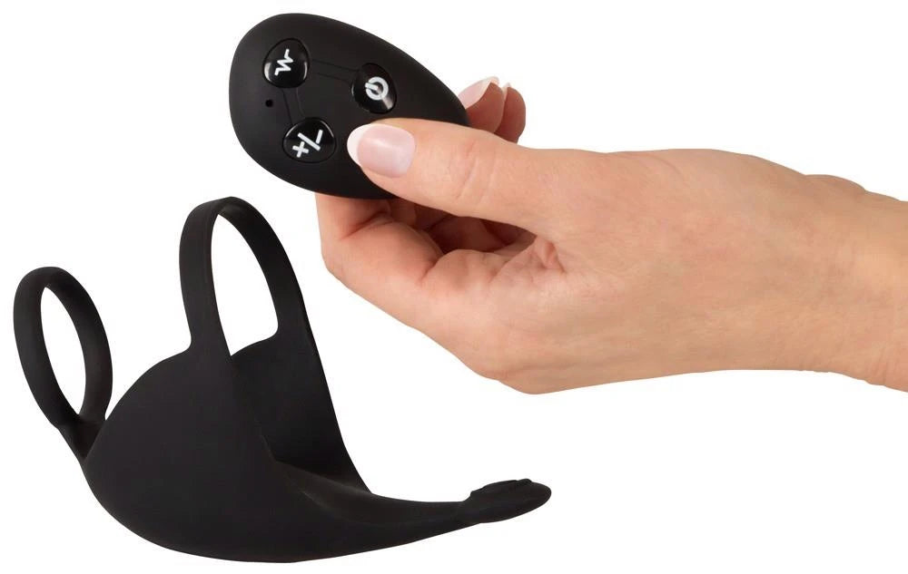 Anillo para el pene 10 funciones – con mando a distancia, negro 12.3 cm | Rebel