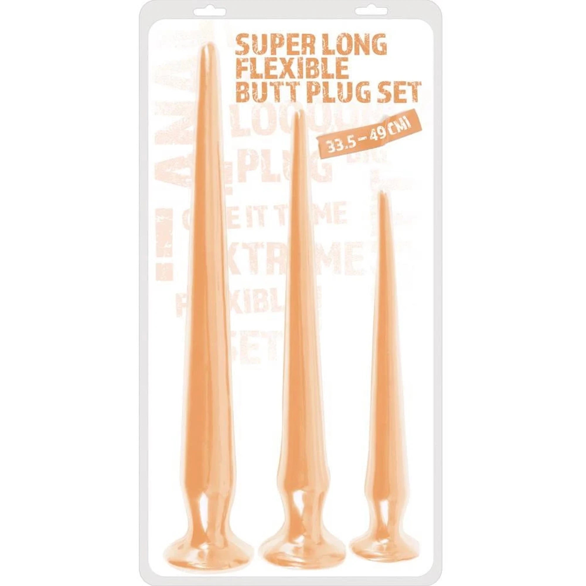 Super Long Butt Plug Set flesh