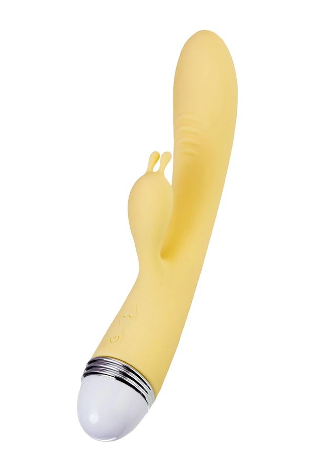 Vibromasseur avec stimulateur clitoridien Flovetta de Toyfa Aster, silicone, jaune, 22 cm