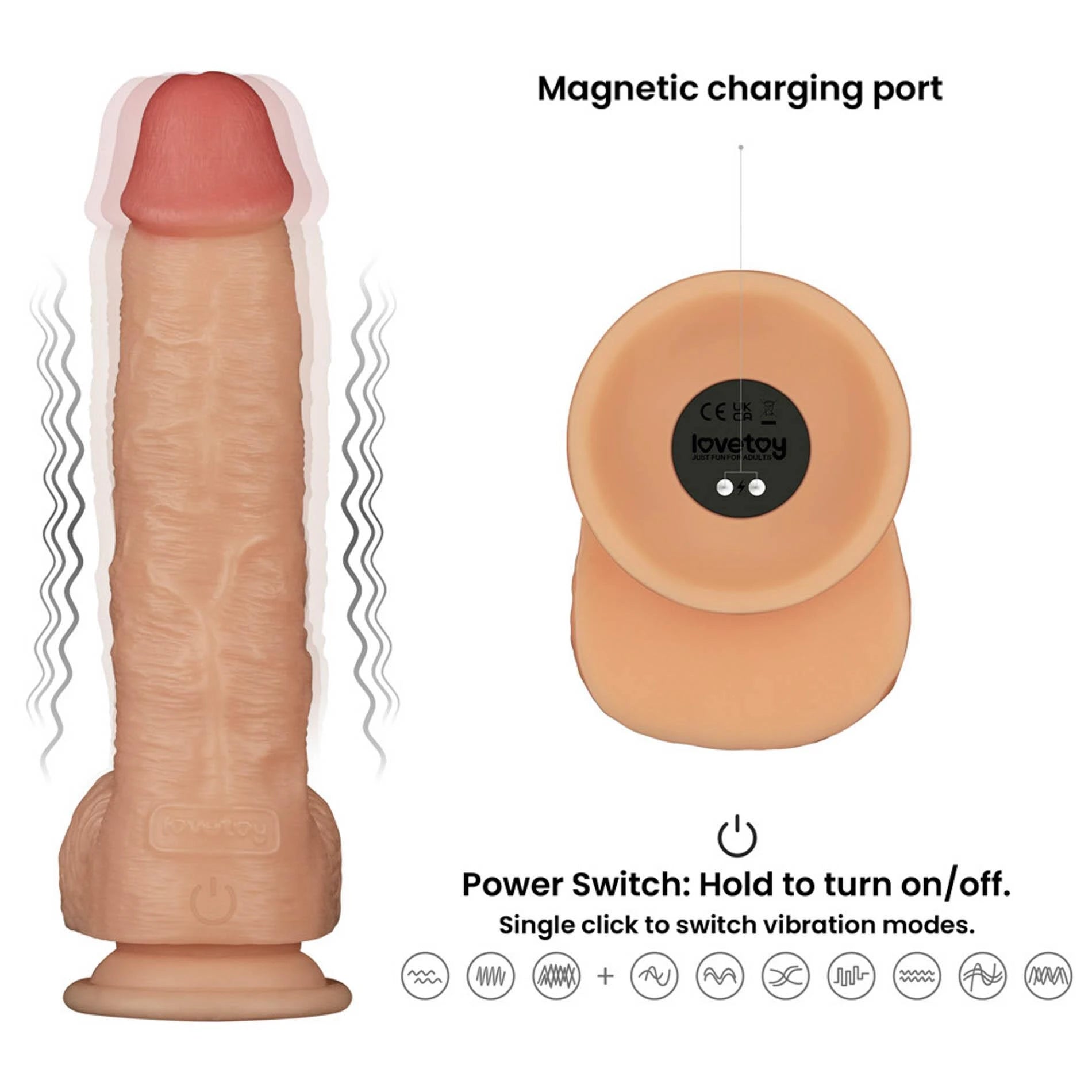 Vibrating Enhanced Strap on Set 9.5'' XS/S/M