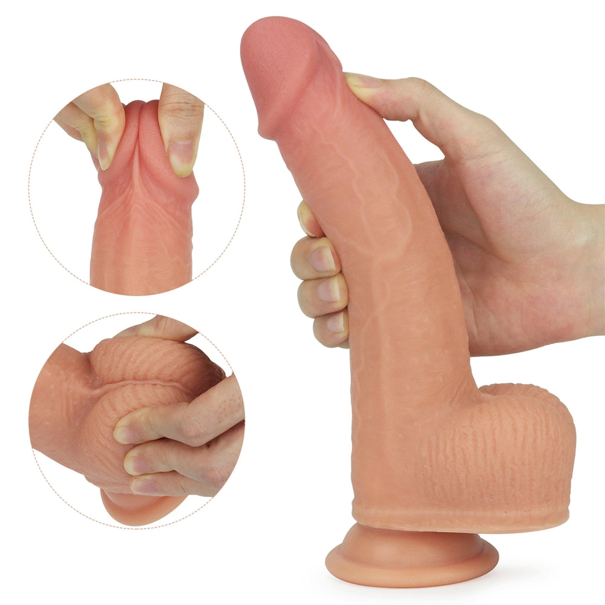 8.5" Dual-Layered Silicone Rotating Nature Cock Anthony