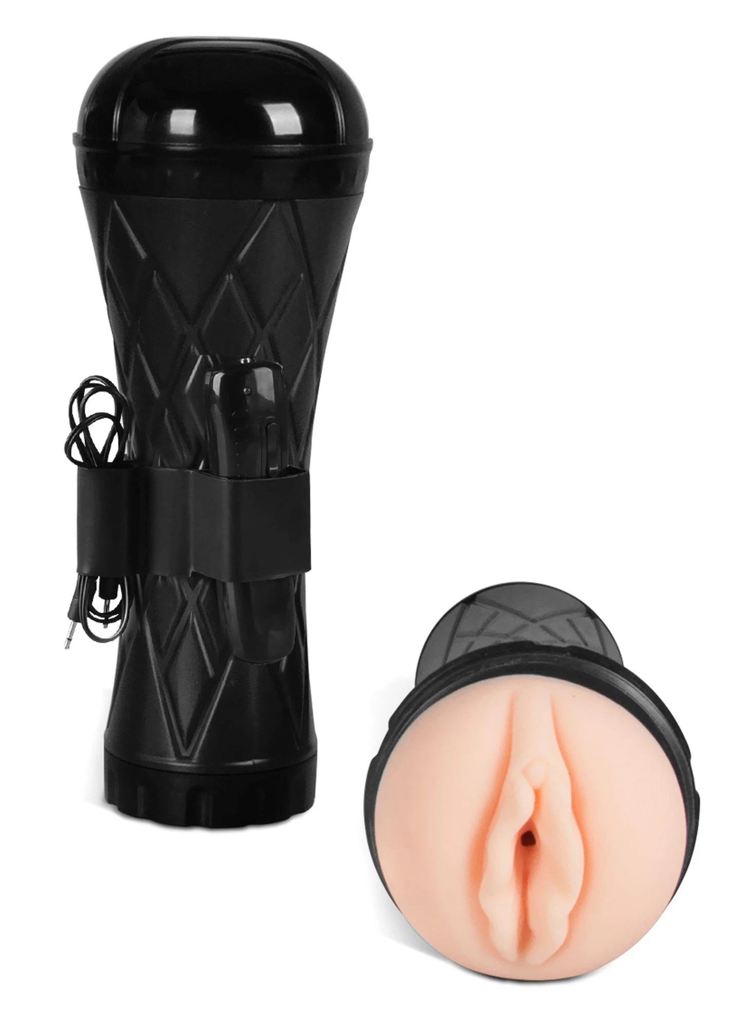 Masturbator-Vibrating vagina cyber skin- Flashlight