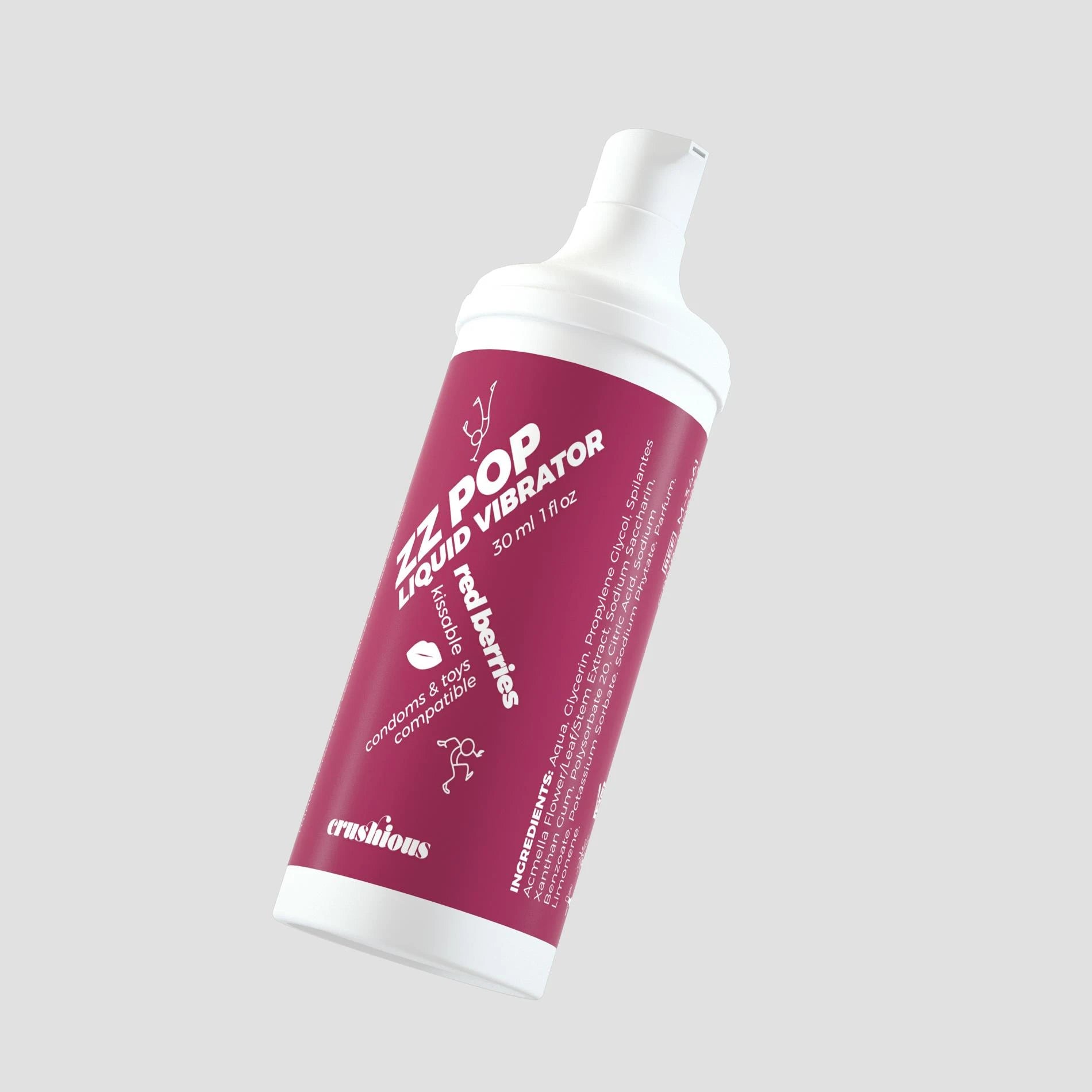 ZZ Pop - Kissable Liquid Vibrator - Red Berries - 1 fl oz / 30 ml