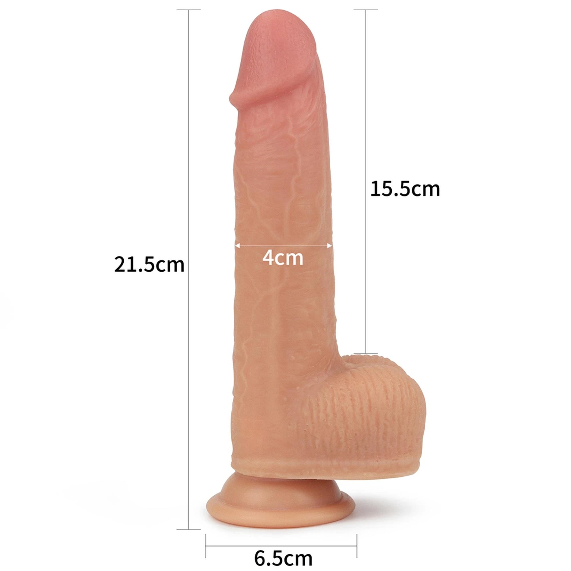 8.5" Dual-Layered Silicone Rotating Nature Cock Anthony