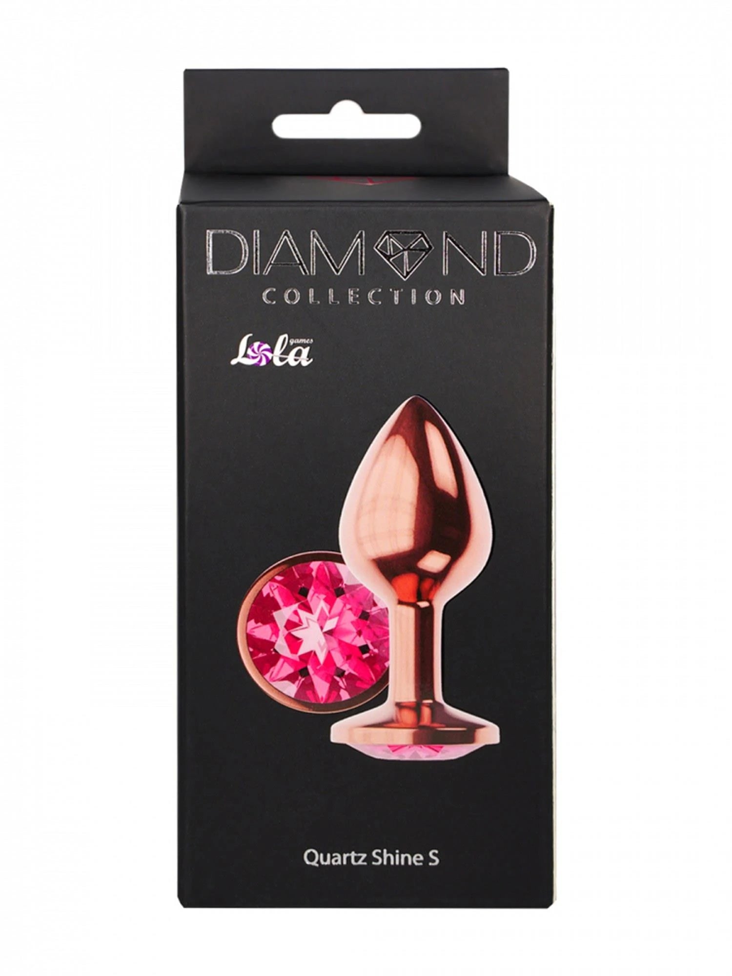 Plug-Butt Plug Quartz Diamant Brillant S Or Rose