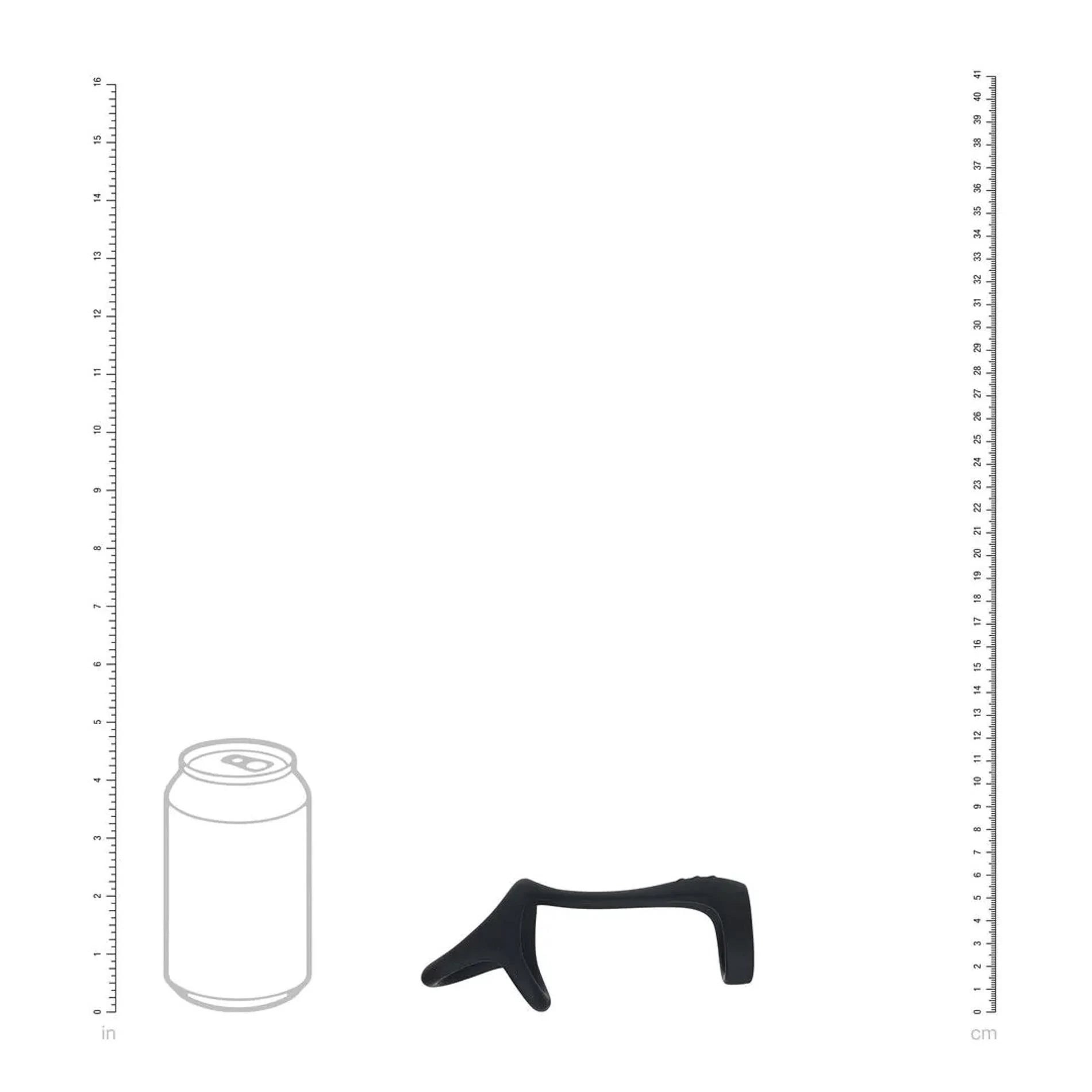 Tri O Silicone Shaft Cock and Ball Ring - Black