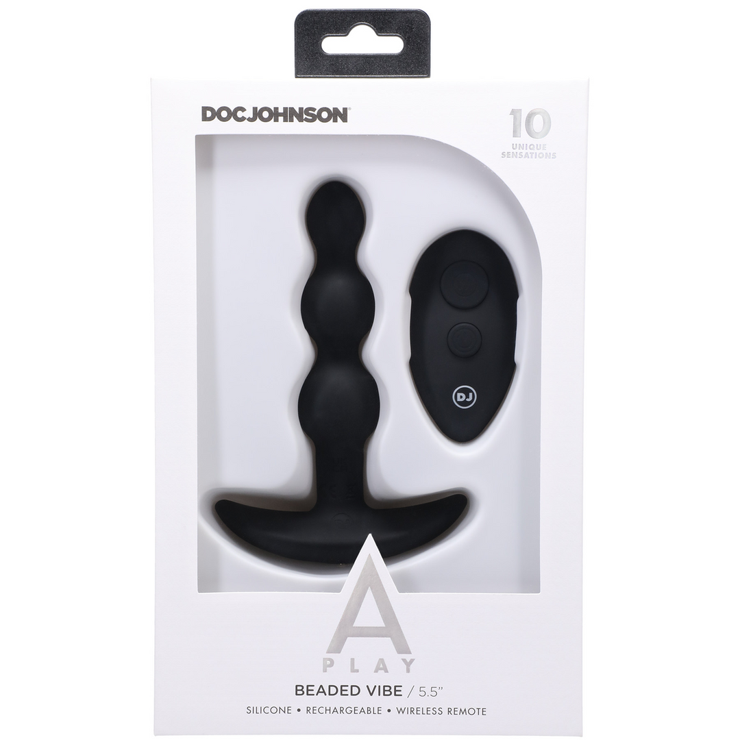Beaded Vibe - Plug anal en silicone avec télécommande