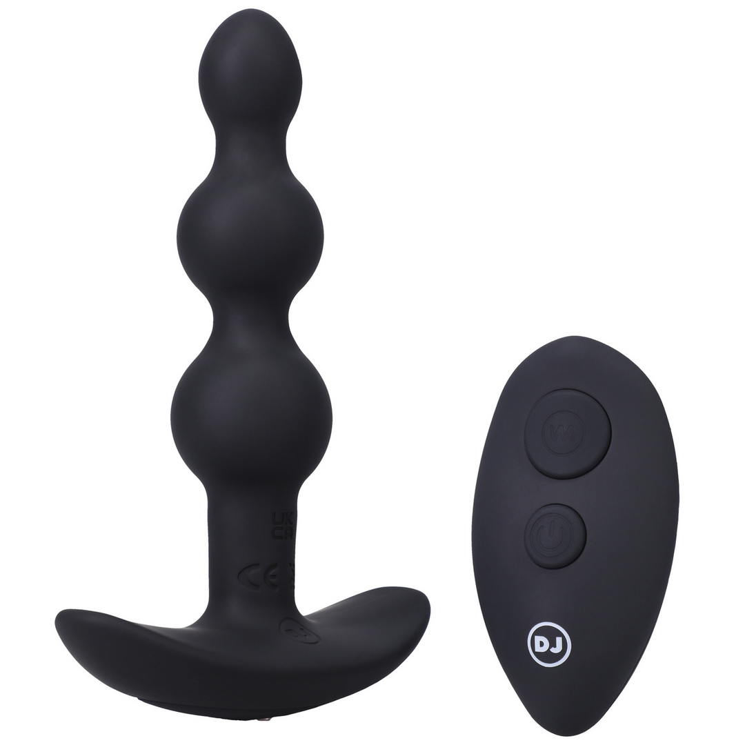 Beaded Vibe - Plug anal en silicone avec télécommande