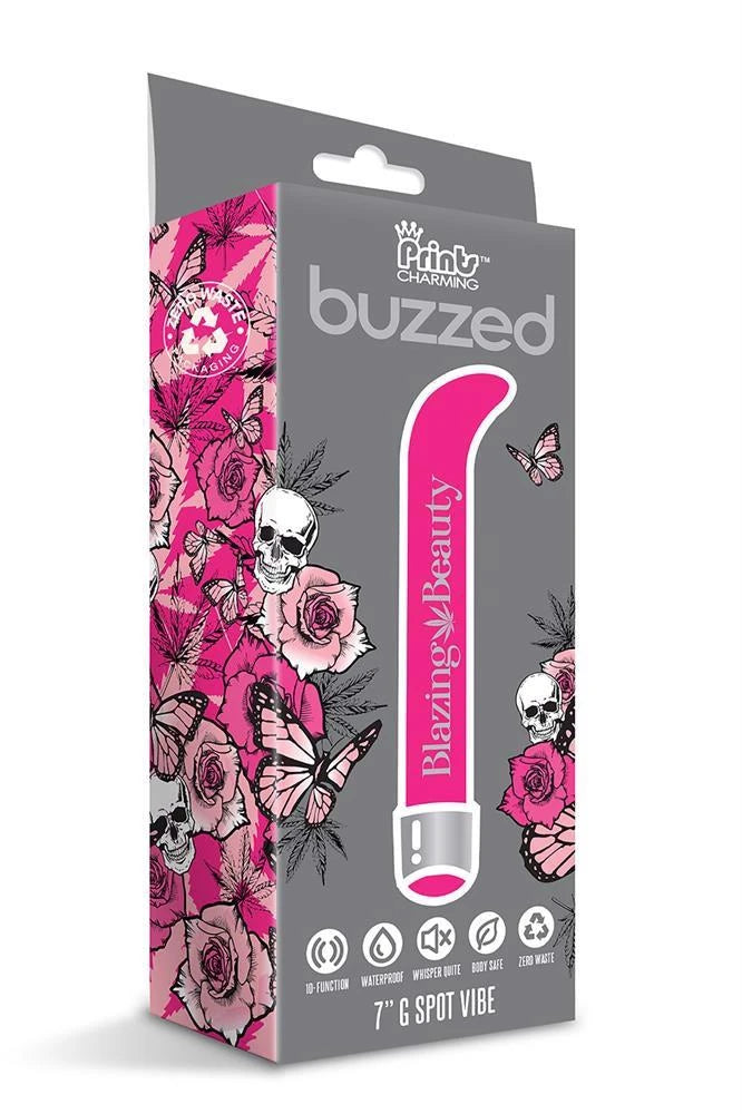 PRINTS CHARMING BUZZED VIBRO STIMULATEUR POINT G 7" BLAZING BEAUTY