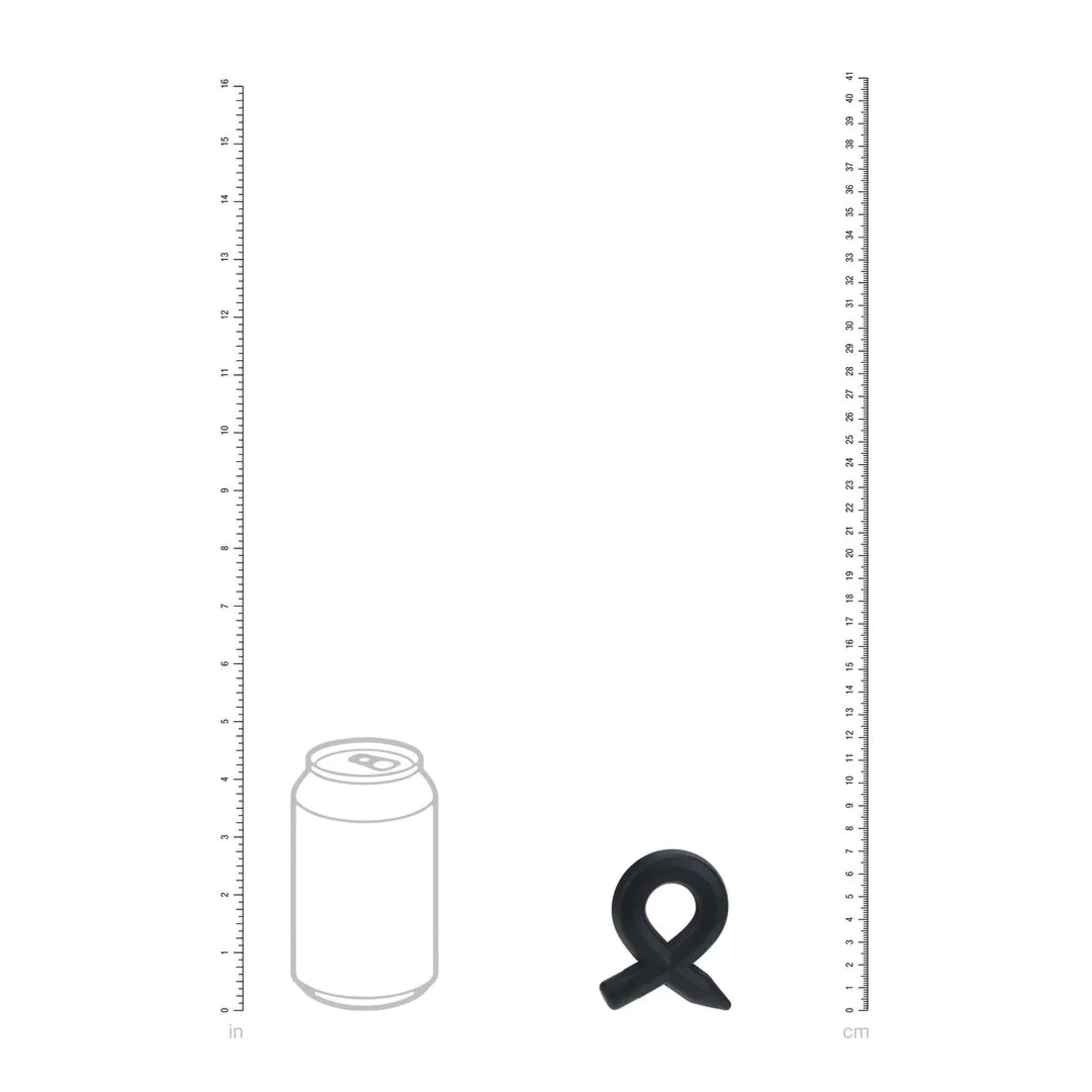 Pencil Liquid Silicone Cockring - Black