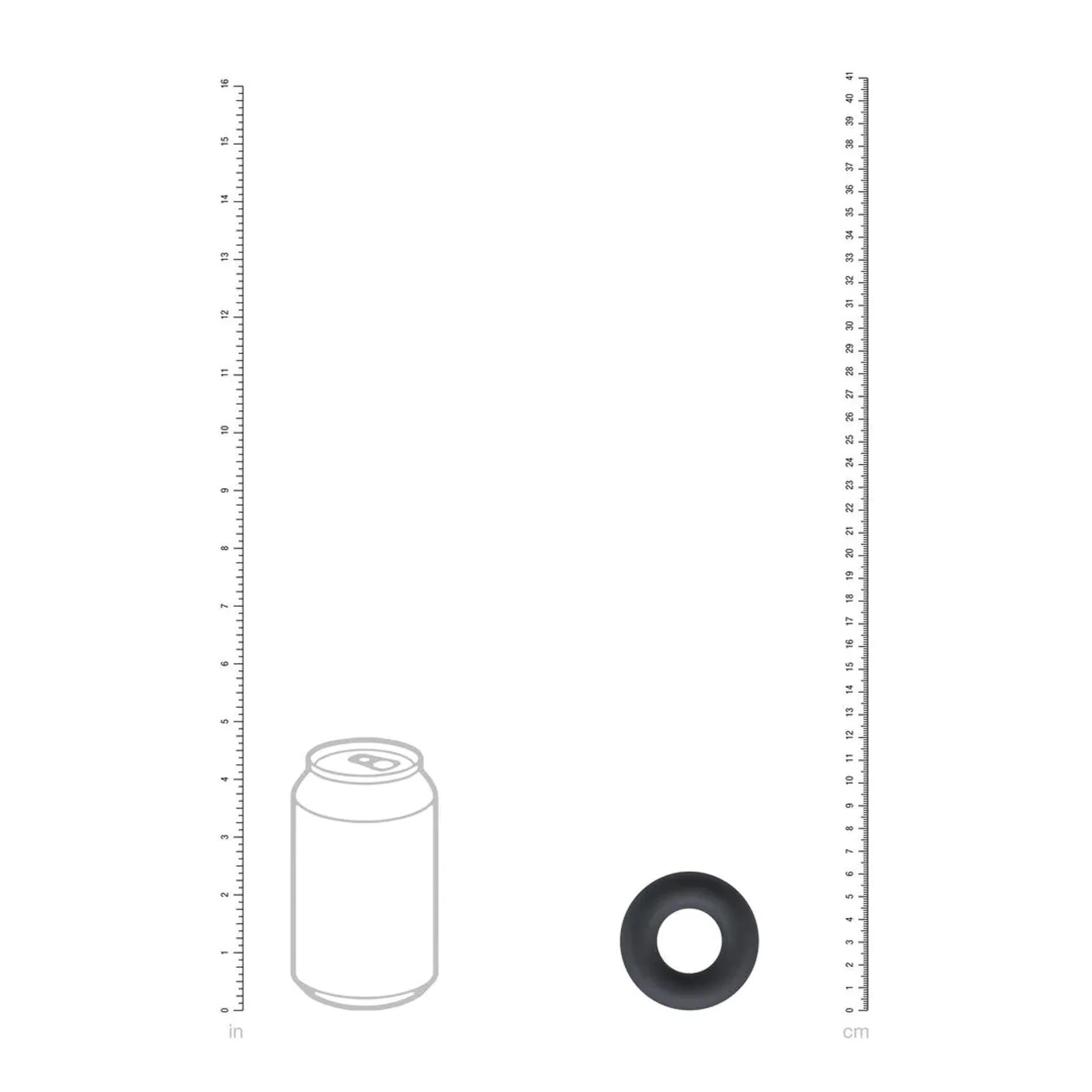 Anneau pénien en silicone liquide - M - Noir