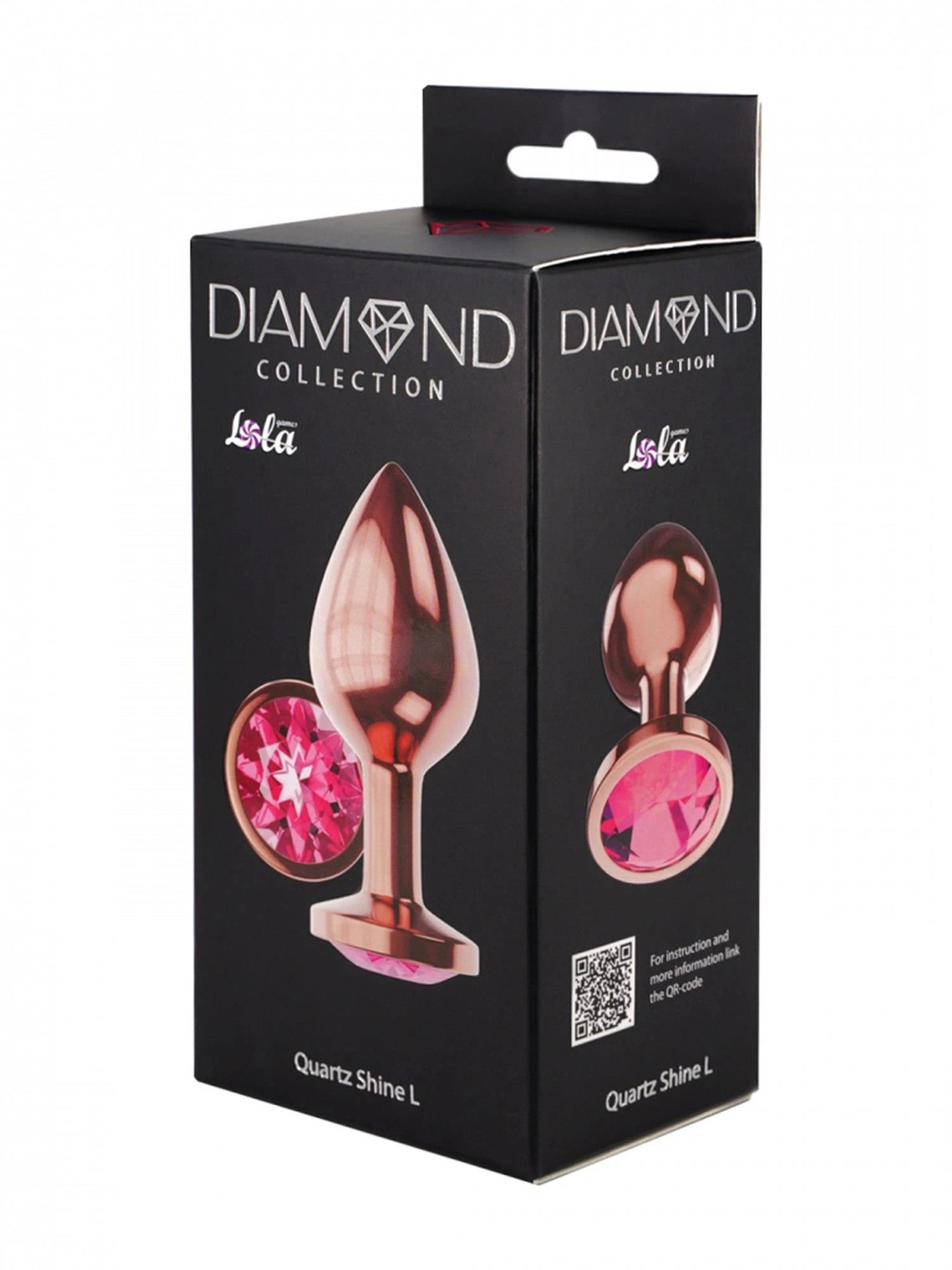 Plug-Plug anal Diamant Quartz Brillance L Or rose