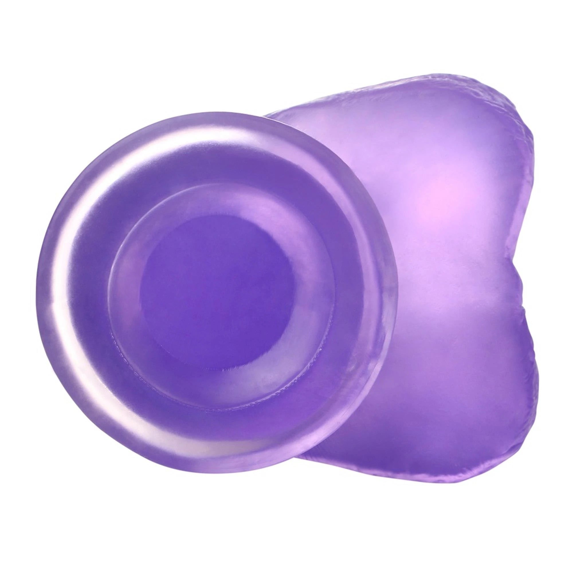 7″ Jelly Studs Crystal Dildo Medium Purple
