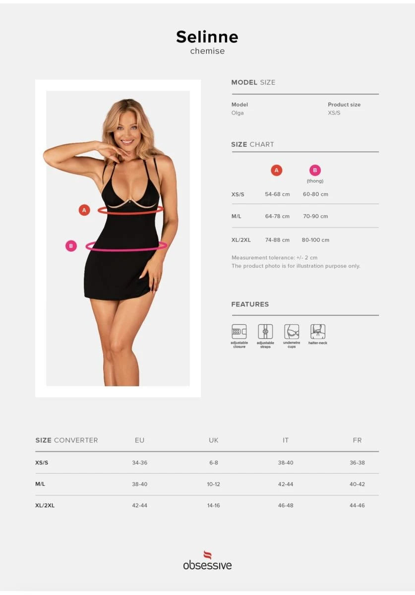 Lingerie-Selinne top et string XL/2XL