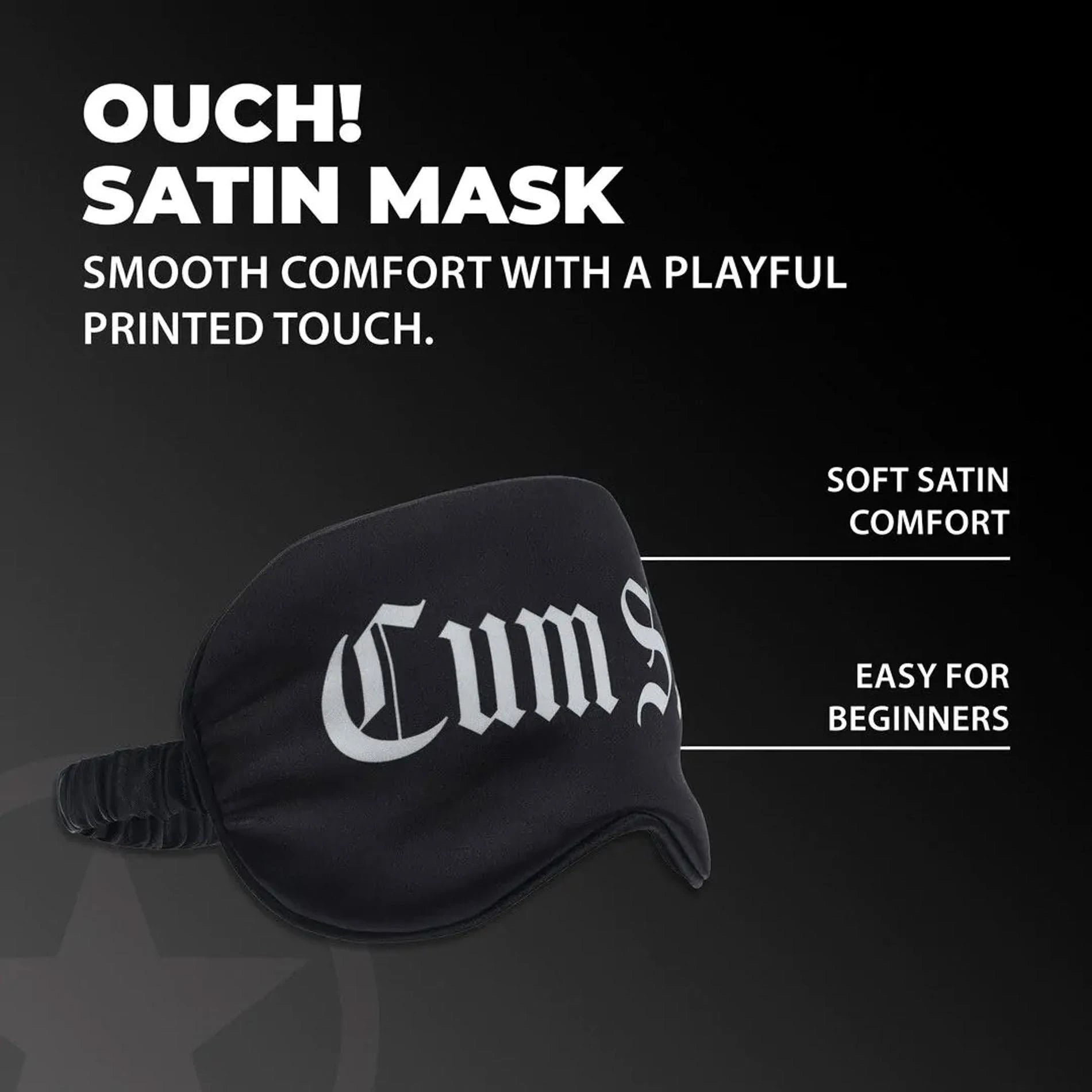 Cum Slut - Masque en satin imprimé