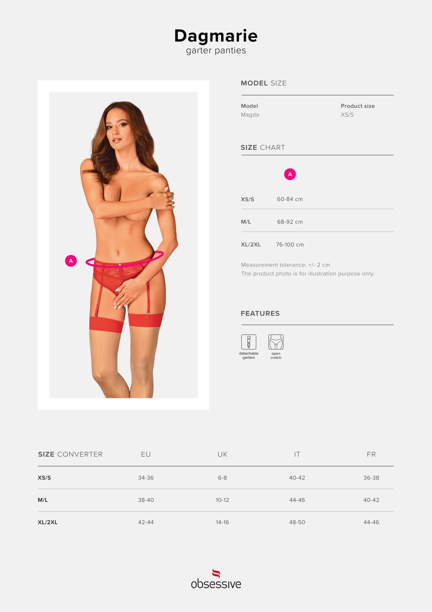 Lingerie-Culotte avec jarretières Dagmarie M/L