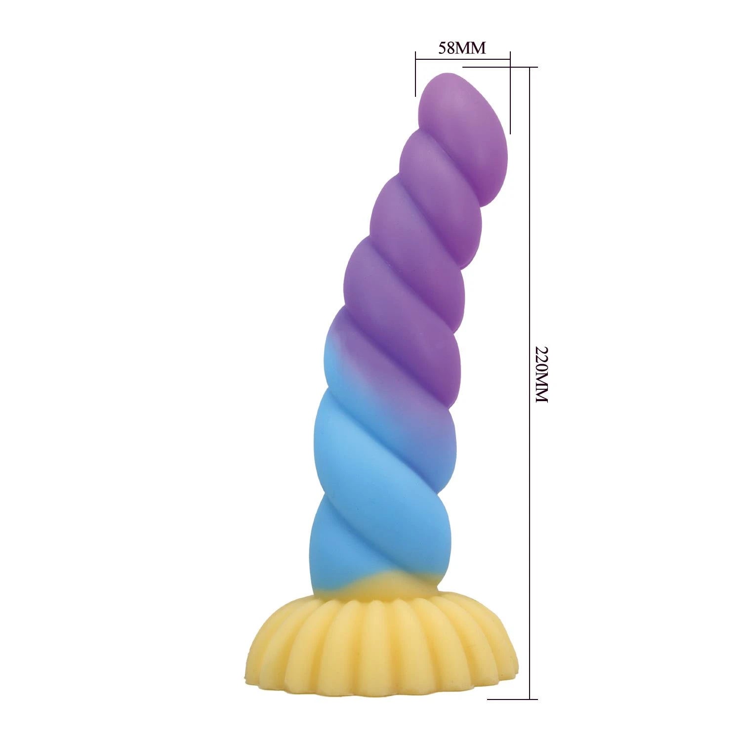 Power Monsters Licorne – Gode en silicone ondulé Monstre 22 cm