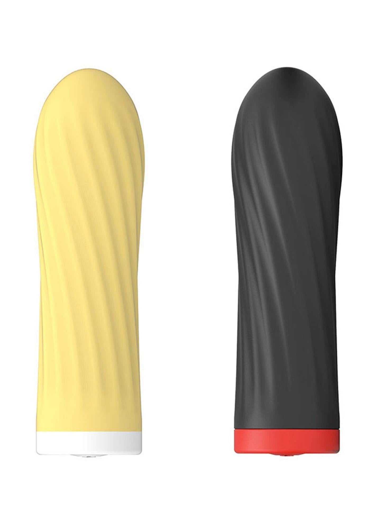 Stymulator-Vibromasseur tactile rechargeable en silicone USB 10 fonctions - Jaune
