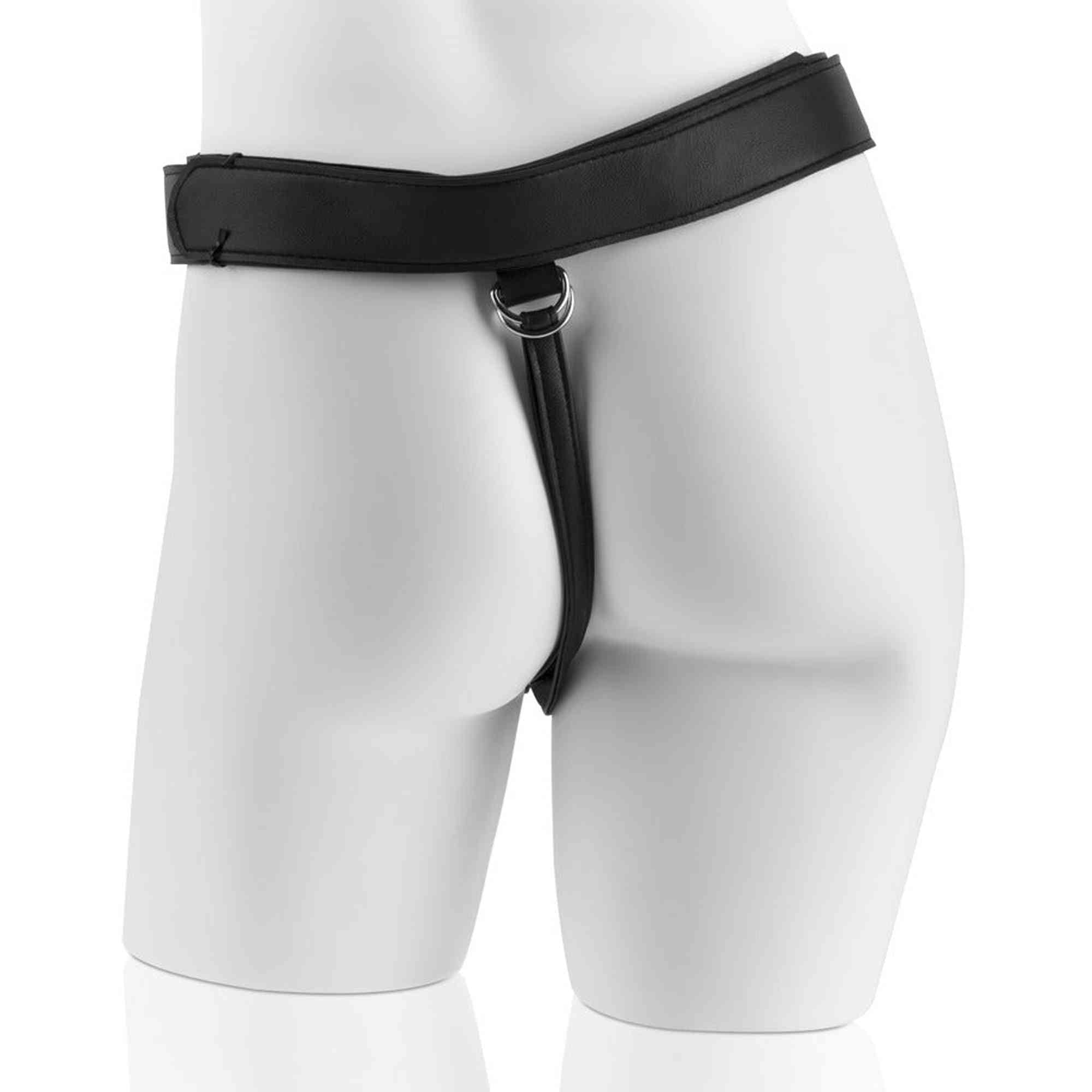 7" Uncut Cock with Strap-On Harness