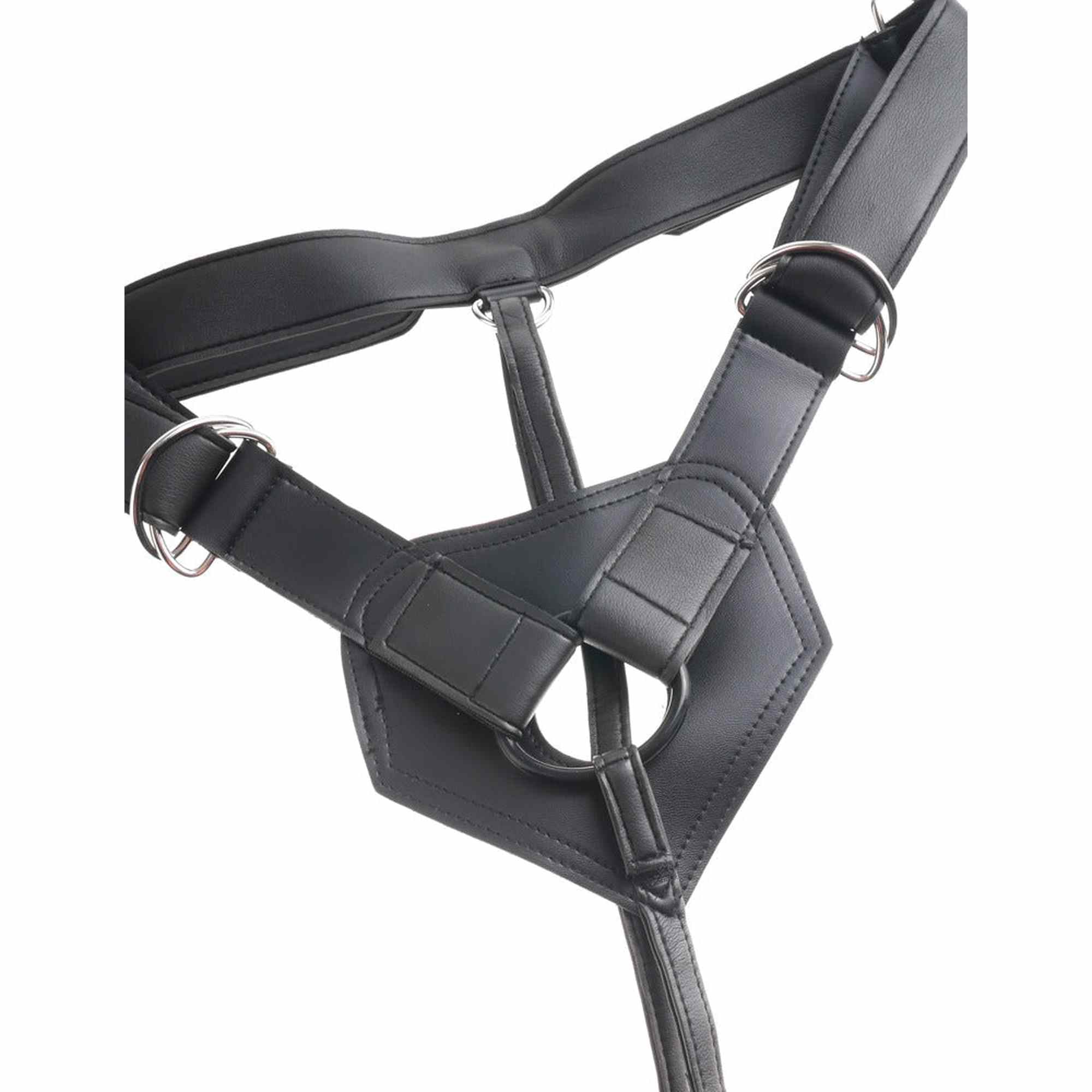 7" Uncut Cock with Strap-On Harness