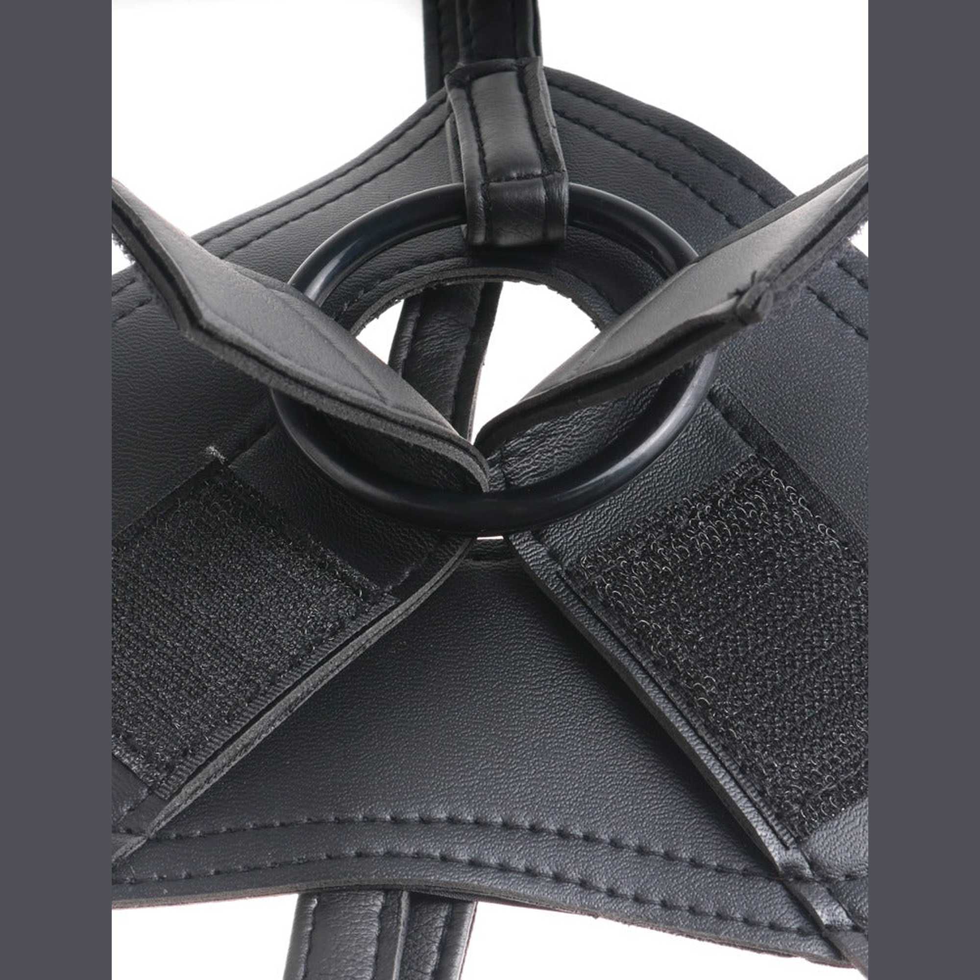 7" Uncut Cock with Strap-On Harness